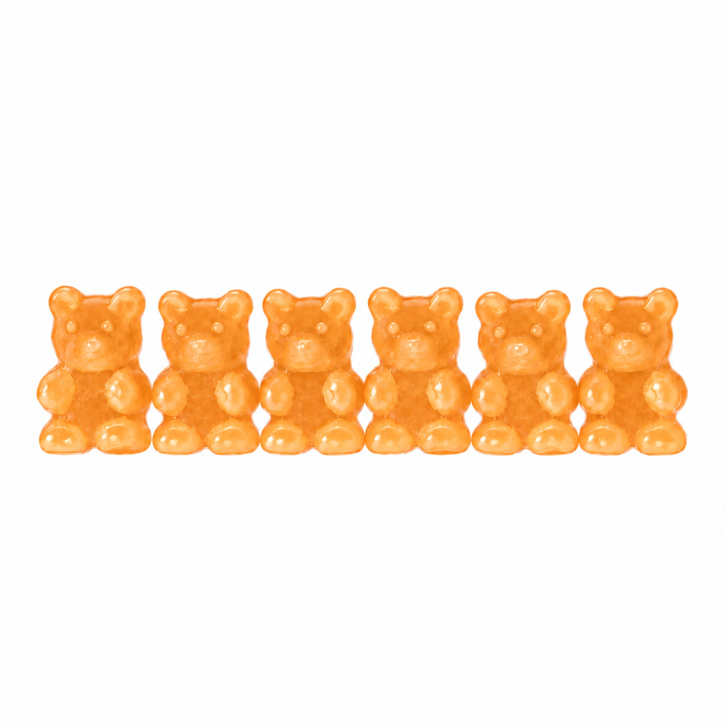 Oursons Arancia / Pompelmo orange clair alignés